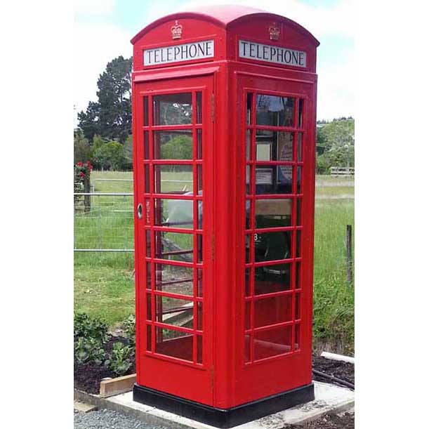 KIOSK RED TELEPHONE BOX CAST OF THE ST EDWARD'S CROWN OFF A K6 BOOTH 